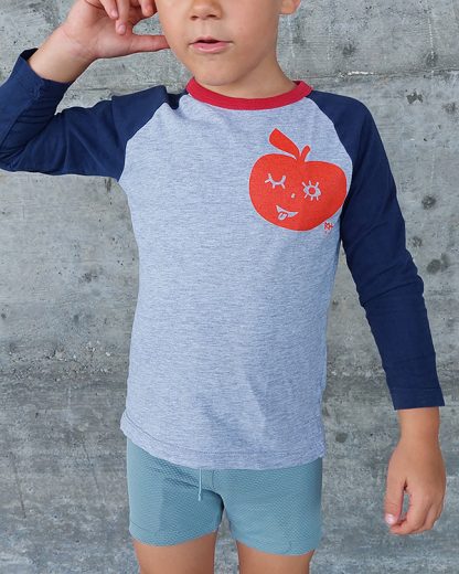 MINT E06 T-SHIRT KIDS GRAUBLAU 3